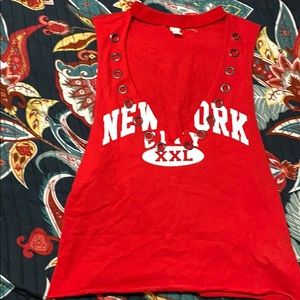 Open chest tank top.